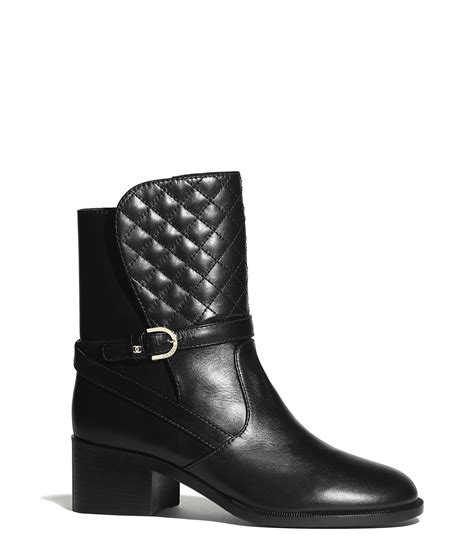 chanel black ankle boots with c on back|Chanel boots 2021 price.